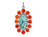 Pave Diamond Turquoise and Carnelian Pendant, (DPL-2446)